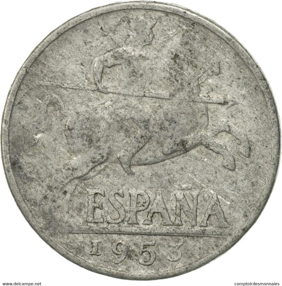 Monnaie, Espagne, 10 Centimos, 1953, TB, Aluminium, KM:766 - 10 Centesimi