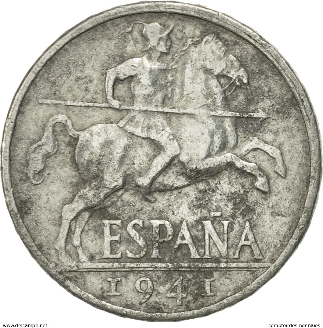 Monnaie, Espagne, 10 Centimos, 1941, TB, Aluminium, KM:766 - 10 Centimos