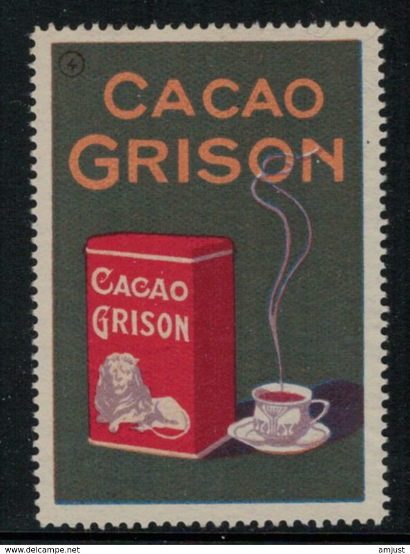 Suisse // Schweiz // Switzerland // Erinnophilie  //  Vignette Publicitaire "Cacao Grison" - Erinnophilie