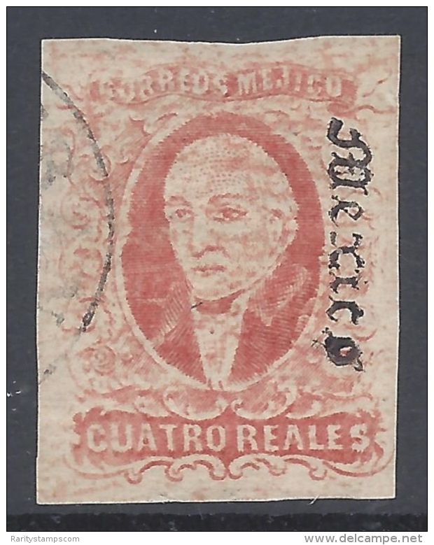 MEXICO 1856 MIGUEL HIDALGO 4r ROSE RED N&ordm; 4 - Mexico