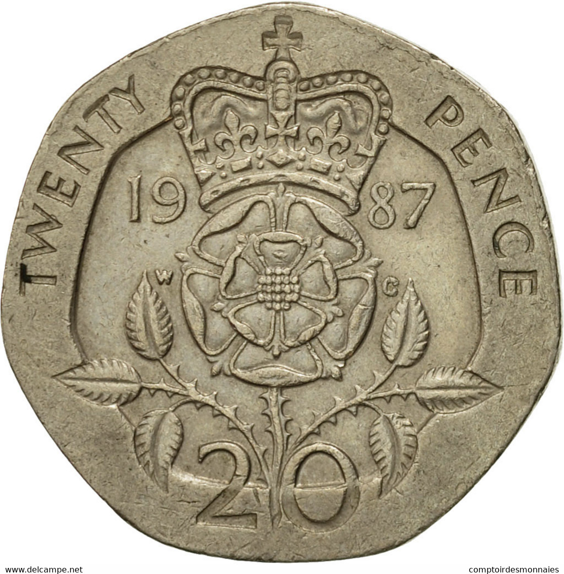 Monnaie, Grande-Bretagne, Elizabeth II, 20 Pence, 1987, TTB+, Copper-nickel - 20 Pence