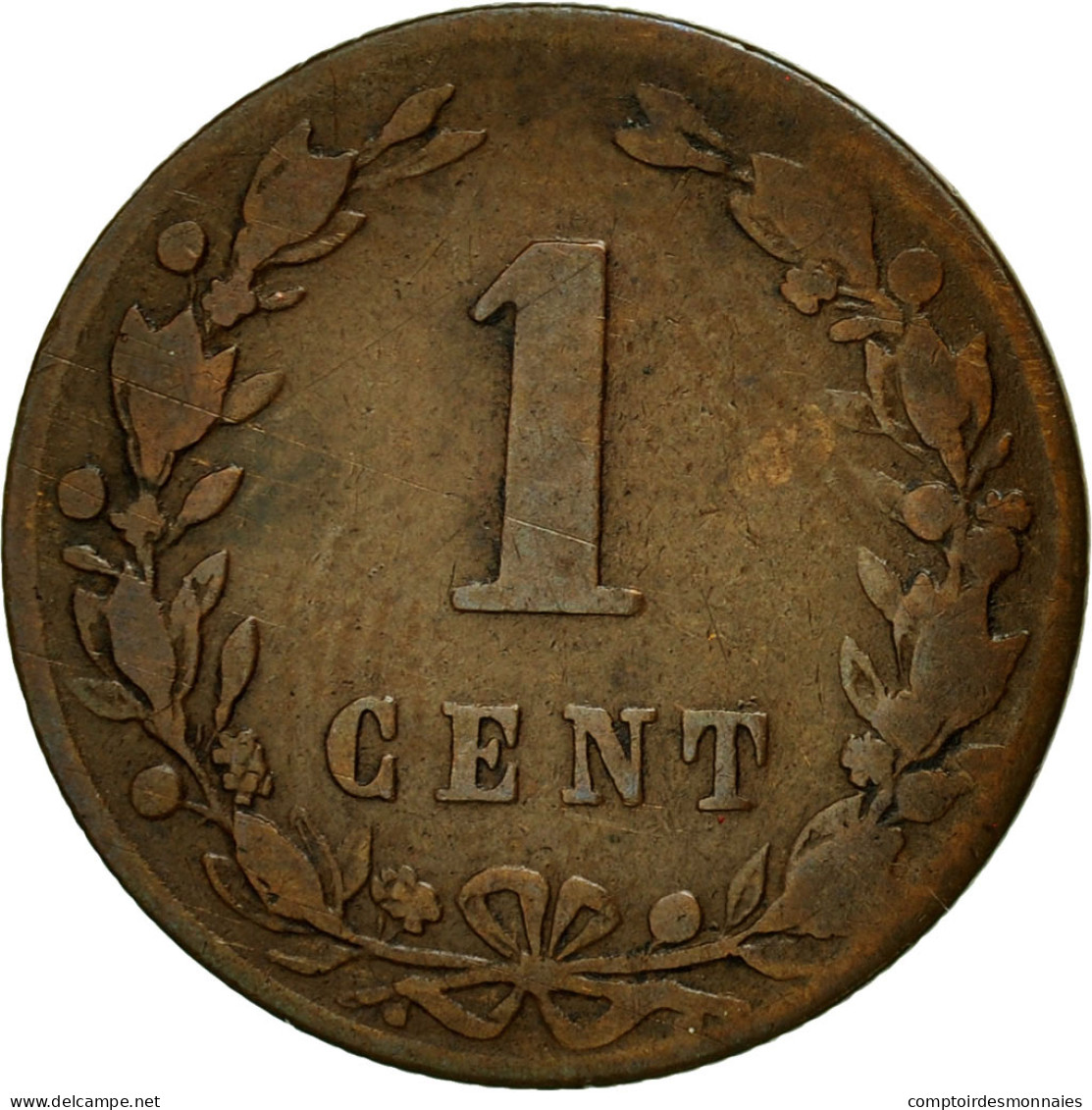 Monnaie, Pays-Bas, William III, Cent, 1881, TTB, Bronze, KM:107.1 - 1849-1890 : Willem III