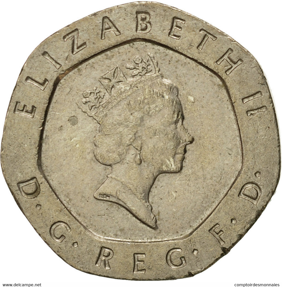 Monnaie, Grande-Bretagne, Elizabeth II, 20 Pence, 1990, TTB+, Copper-nickel - 20 Pence