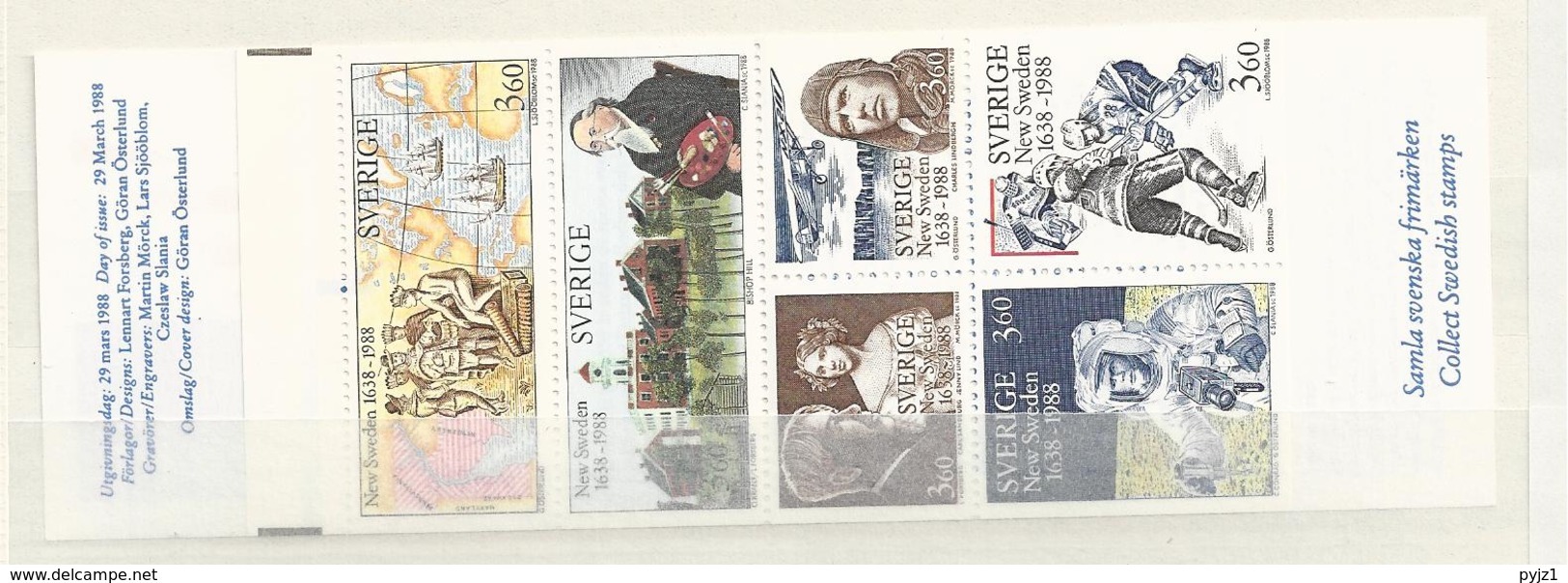 1988 MNH Schweden, Sweden, Sverige, Booklet, Postfris - 1981-..