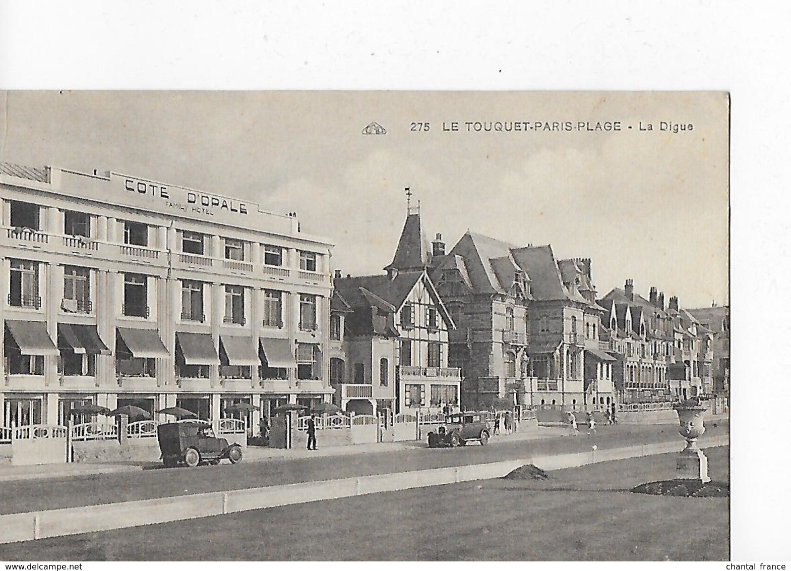 1cpa Le Touquet-Paris-Plage Hotel Family "Cote D'opale". Digue, Autos - Le Touquet