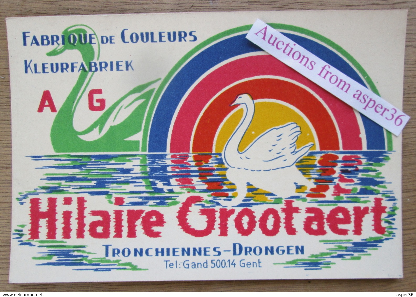 Vloeipapier "Kleurfabriek Hilaire Grootaert, Drongen" - Collections