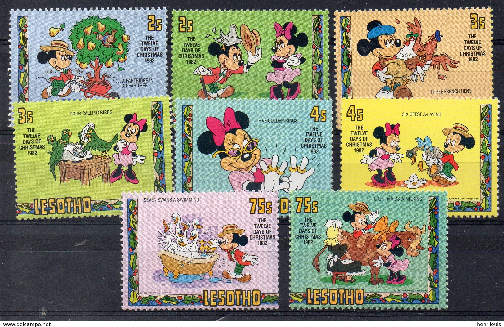 LESOTHO     Timbres Neufs ** De 1982   ( Ref 491D )  Disney - Noël - Lesotho (1966-...)