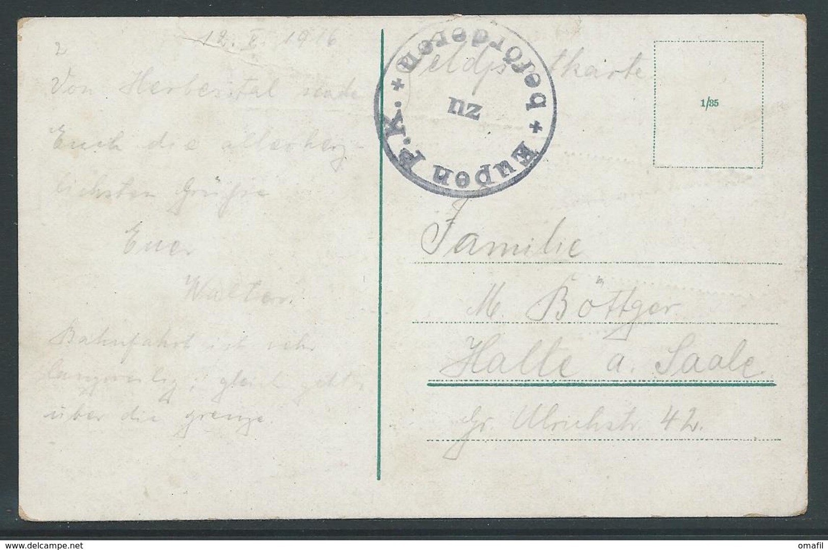 Feldpostkaart Verstuurd Naar Halle A. Saale - OC55/105 Eupen & Malmédy