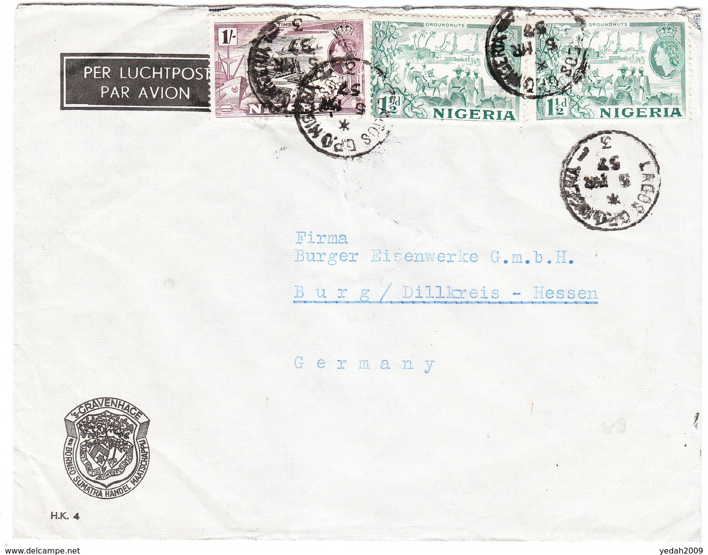 NIGERIA COVER 1957 - Nigeria (1961-...)