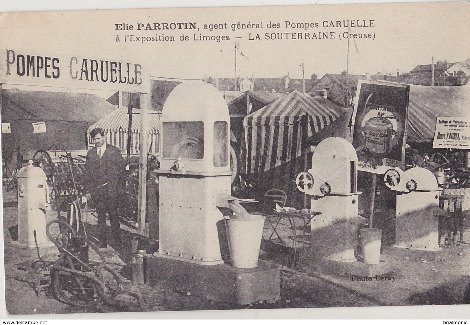 LA SOUTERRAINE  Elie Parrotin Agent Général Des Pompes Caruelle à L'exposition De LIMOGES - La Souterraine