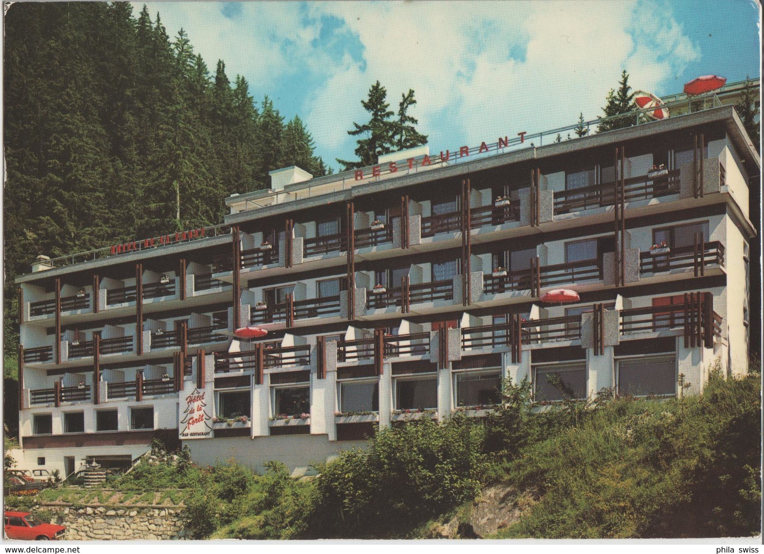 Hotel De La Foret, Montana - Sports D'ete Et D'hiver - Fam. A.S. Morard - Photo: Deprez - Autres & Non Classés