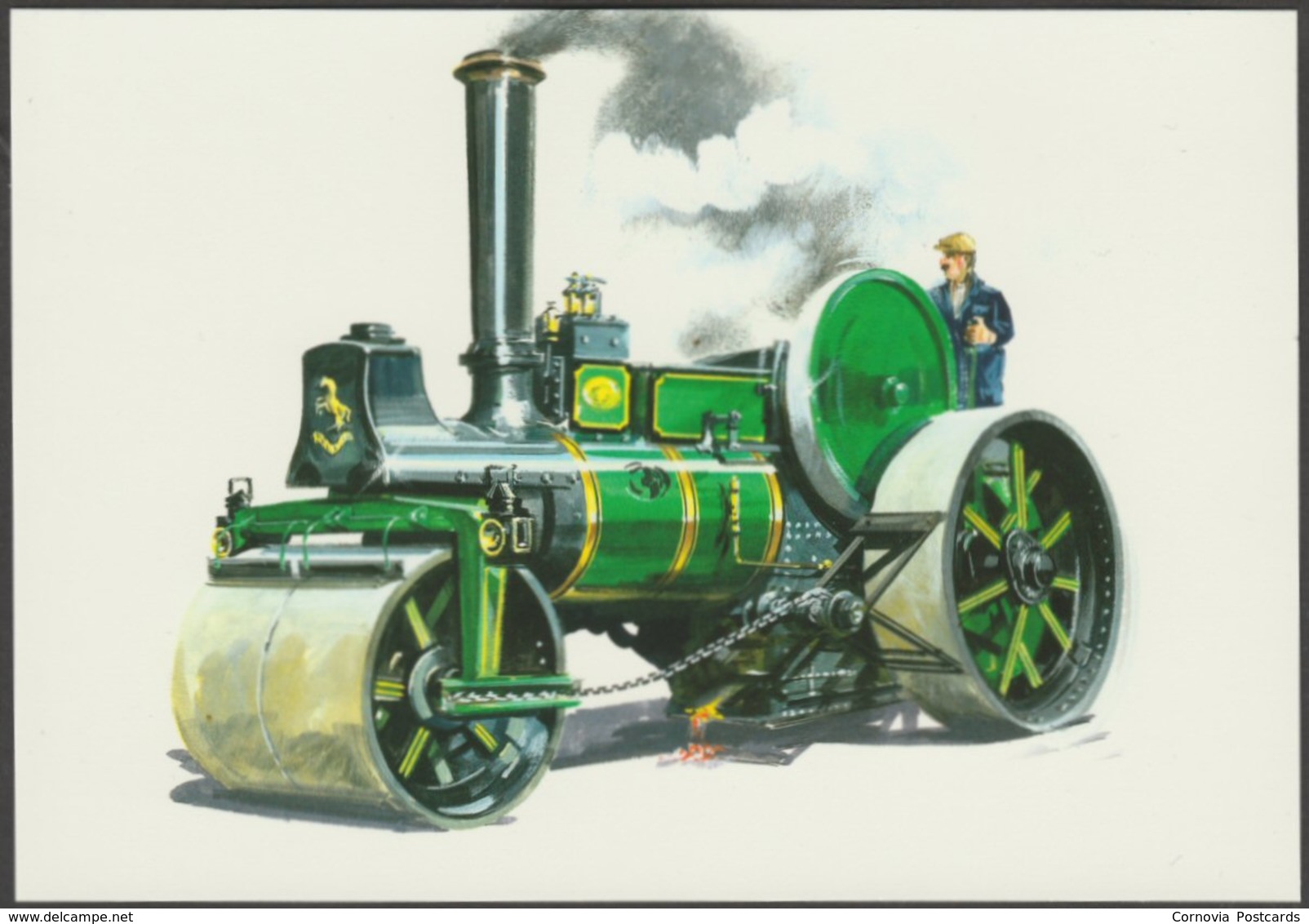 Aveling & Porter Steam Road Roller - Golden Era Postcard - Other & Unclassified