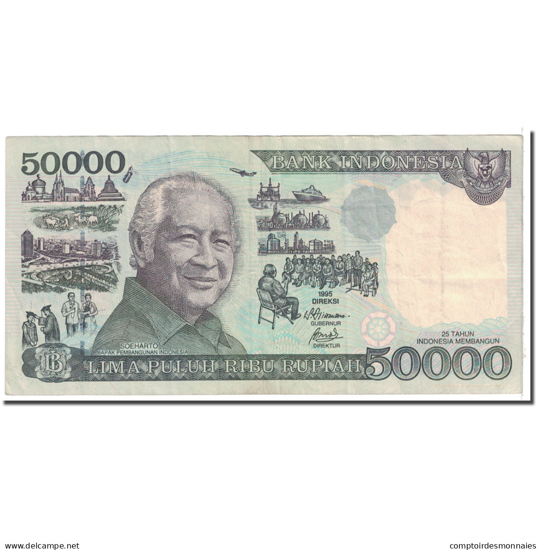 Billet, Indonésie, 50,000 Rupiah, 1995, KM:136a, TTB - Indonésie