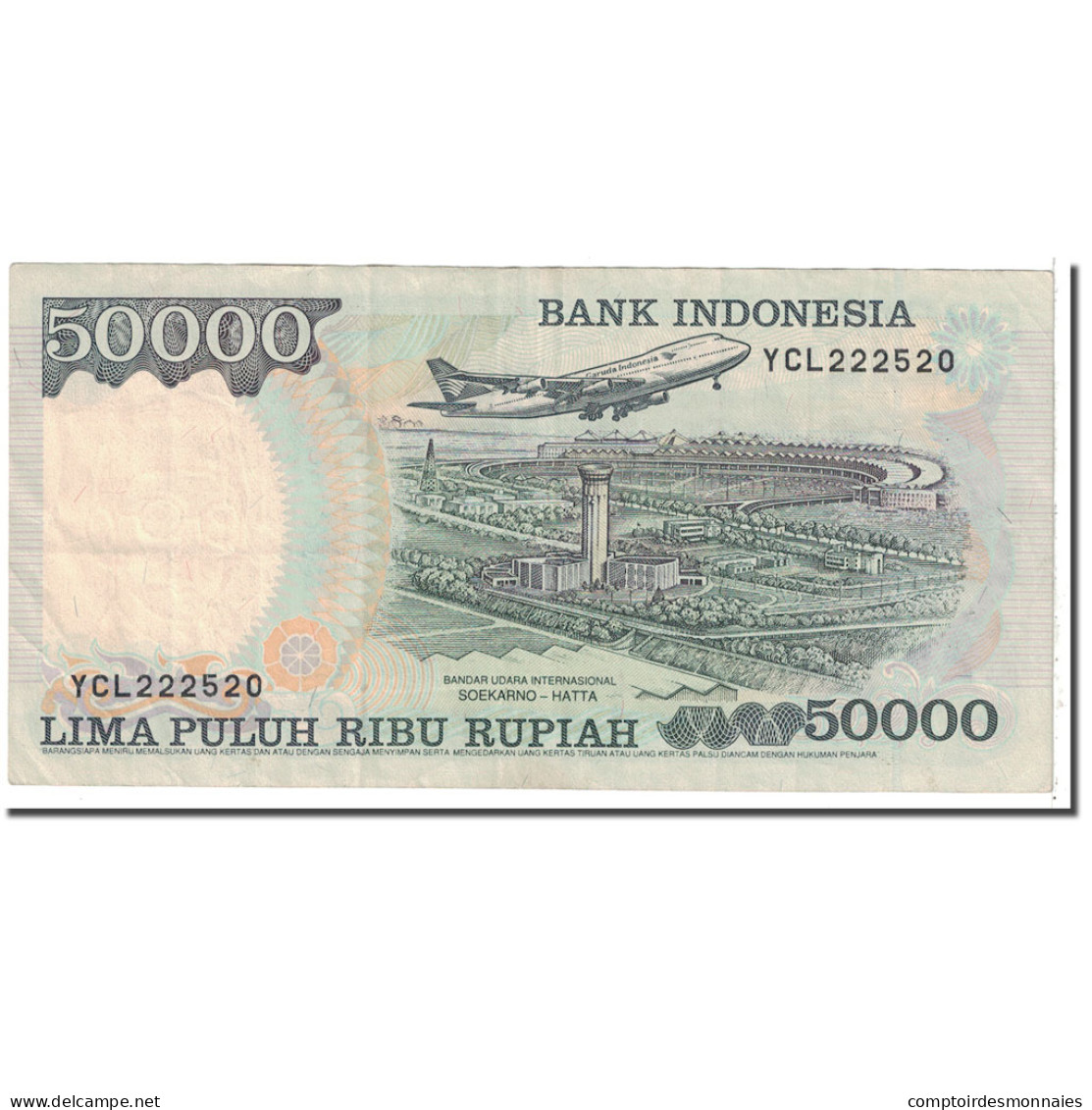 Billet, Indonésie, 50,000 Rupiah, 1995, KM:136a, TTB - Indonésie