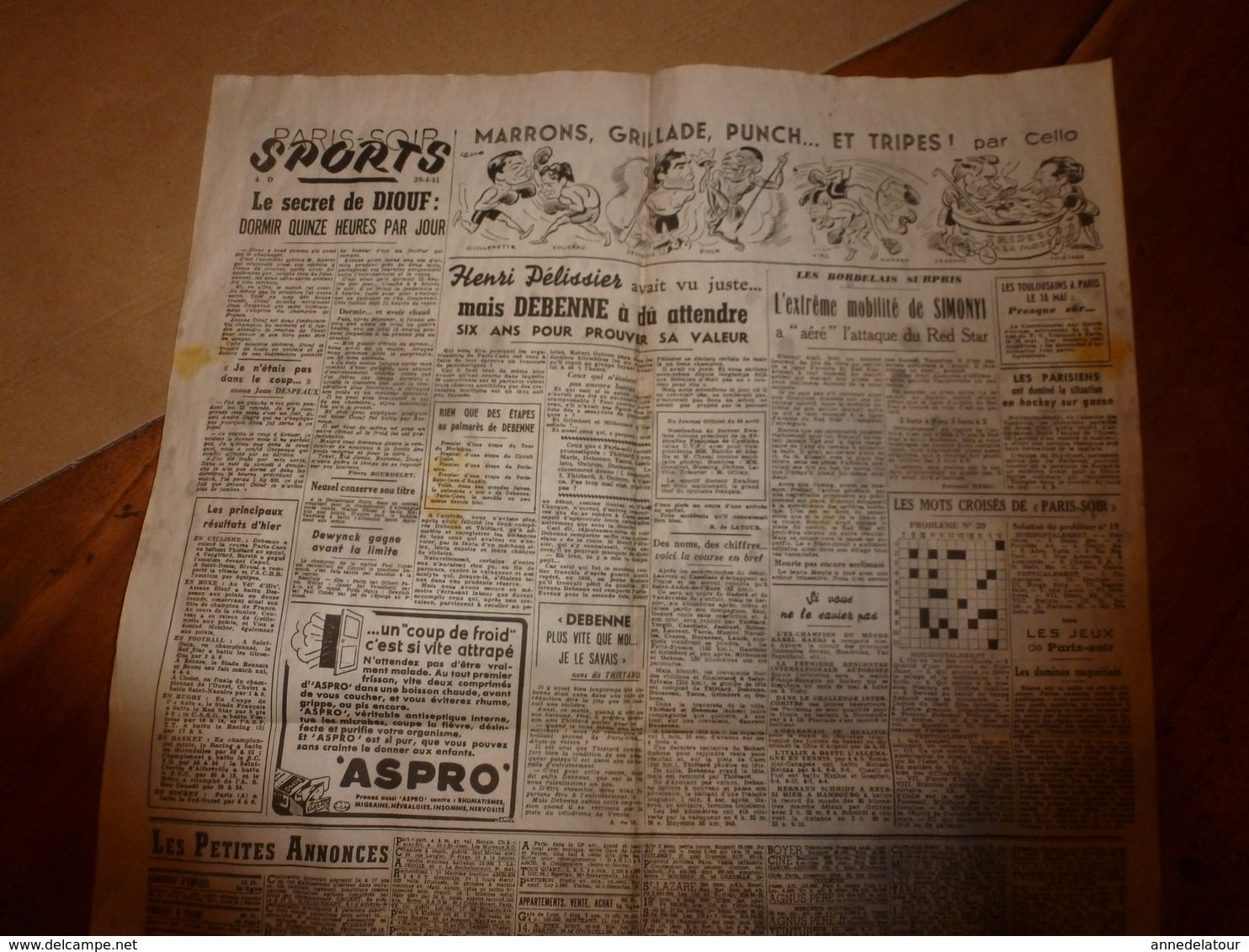 1941 Le 29 Avril :PARIS-SOIR ->Victoire De L'armée Allemande à Athènes, Nous Devons Gagner La Bataille Dit CHURCHILL;etc - Autres & Non Classés