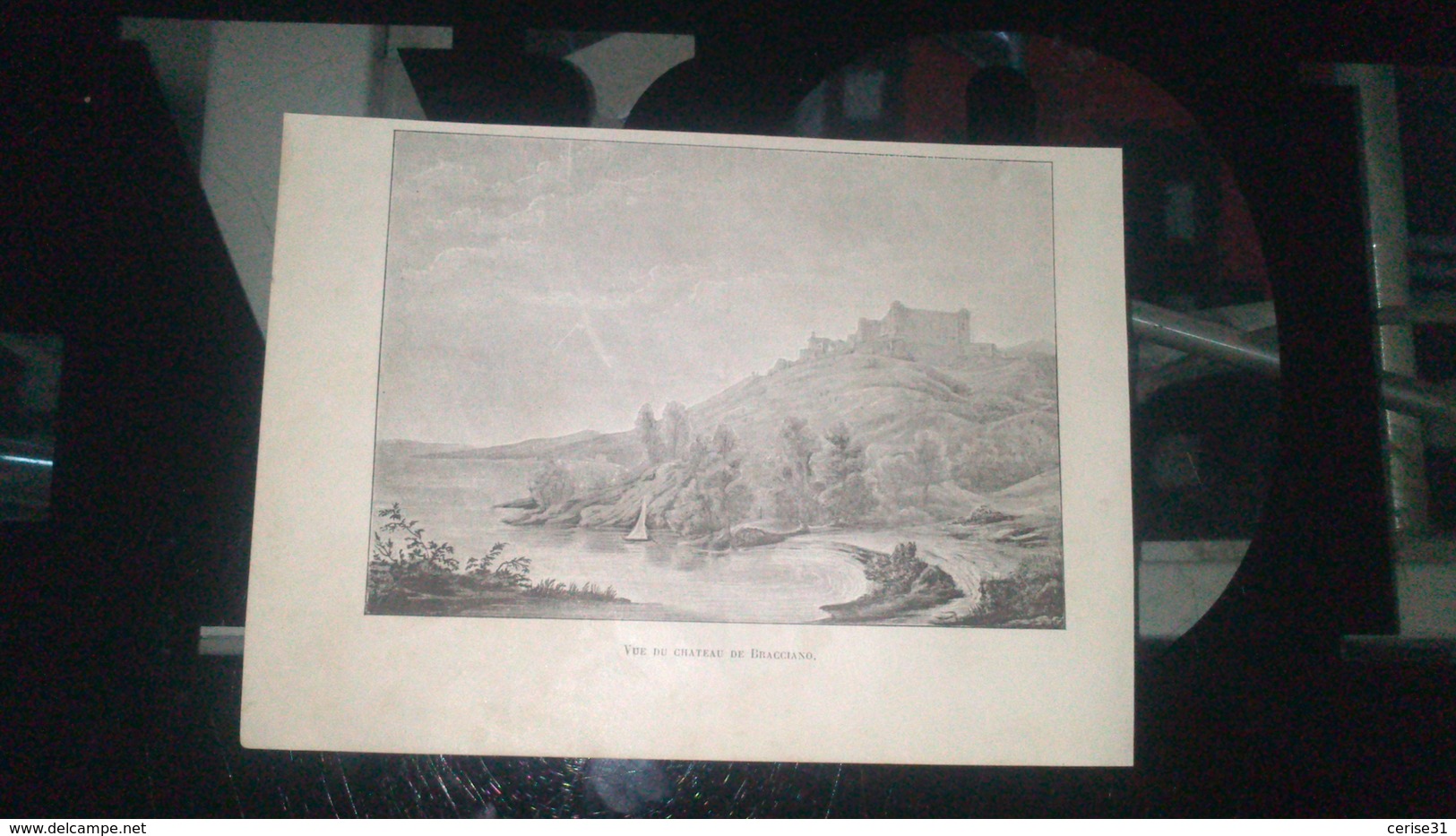 Affiche (gravure) - VUE DU CHATEAU DE BRACCIANO - Affiches