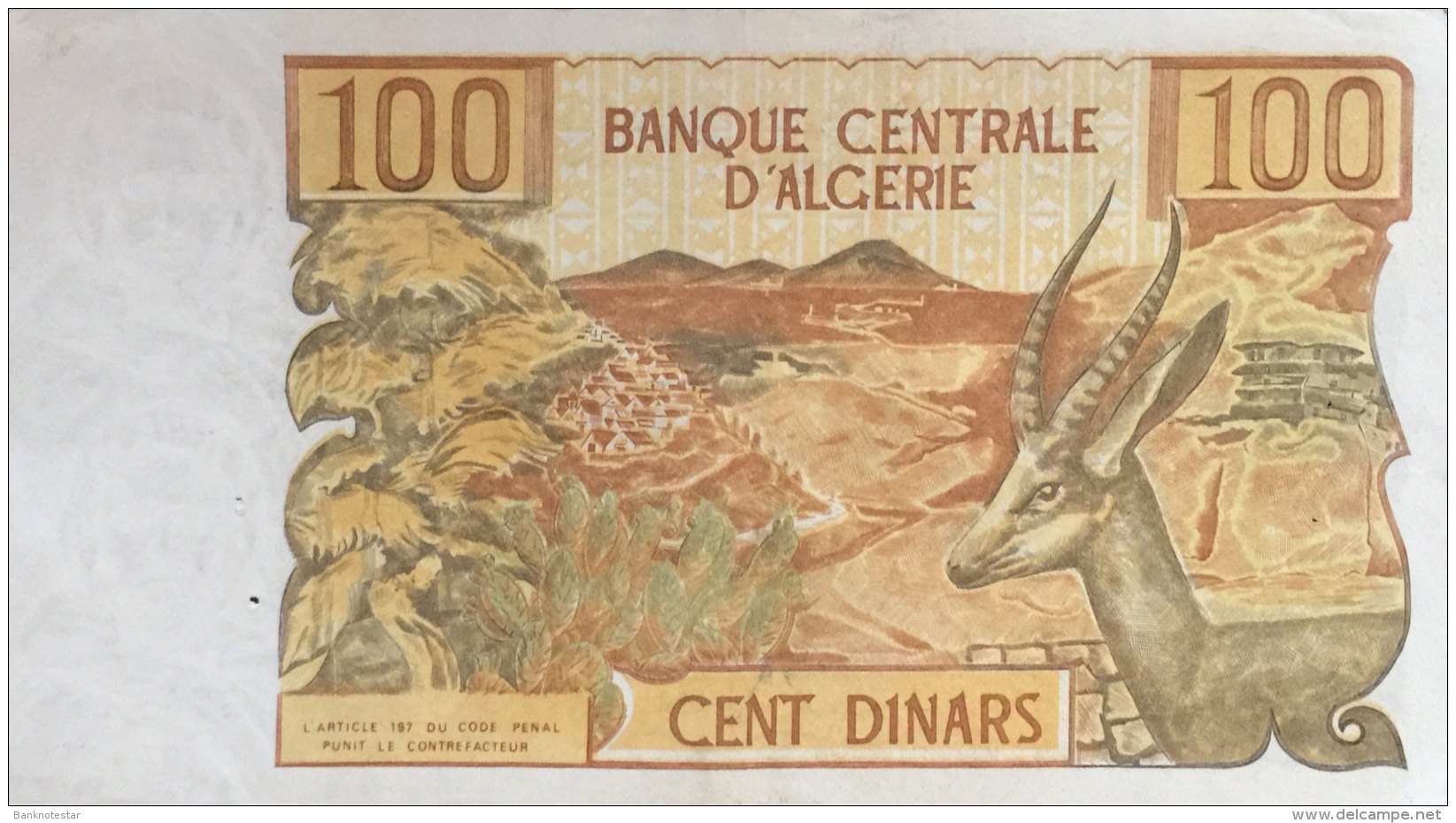 Algeria 100 Dinars, P-128b (1.11.1970) - EF/XF - Argelia