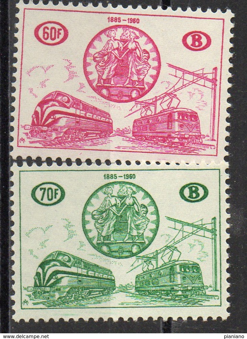 PIA -BEL -1960 - 75° Anniv. Dell' Associazione Intern.dei Congressi Delle Ferrovie  -  (Yv Pacchi  369-72) - Gepäck [BA]