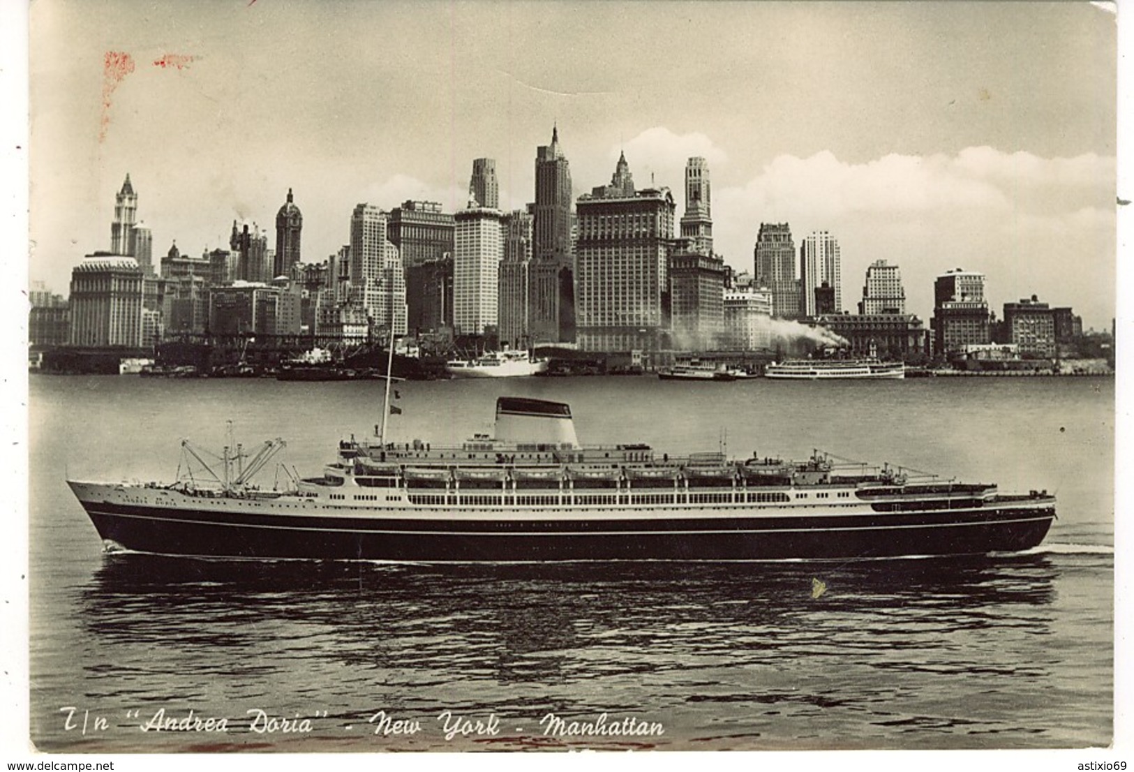 PIROSCAFO T/N ANDREA DORIA NEW YORK MANHATTAN 1954 - Piroscafi