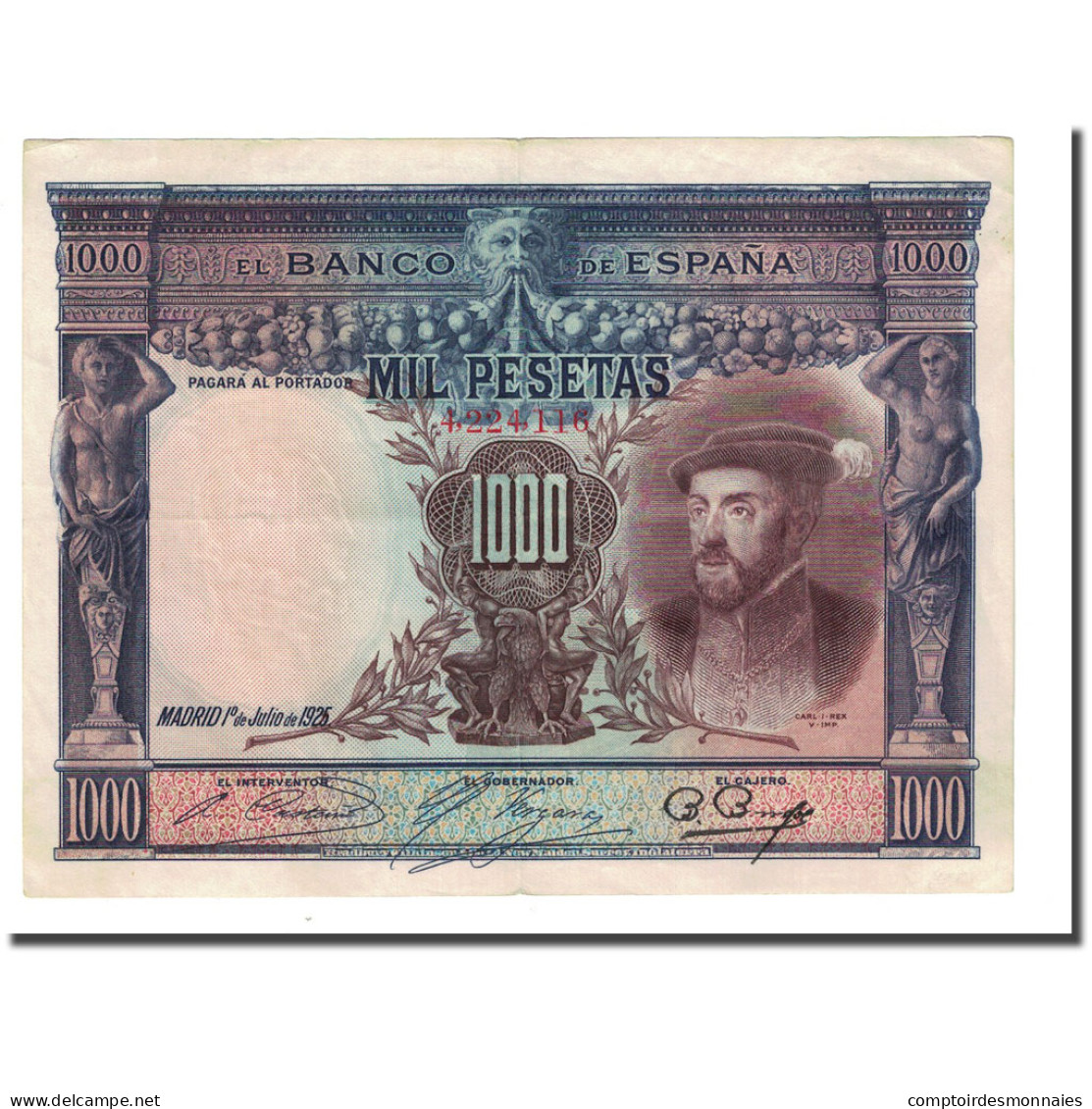 Billet, Espagne, 1000 Pesetas, 1925-07-01, KM:70c, SUP - 1000 Peseten