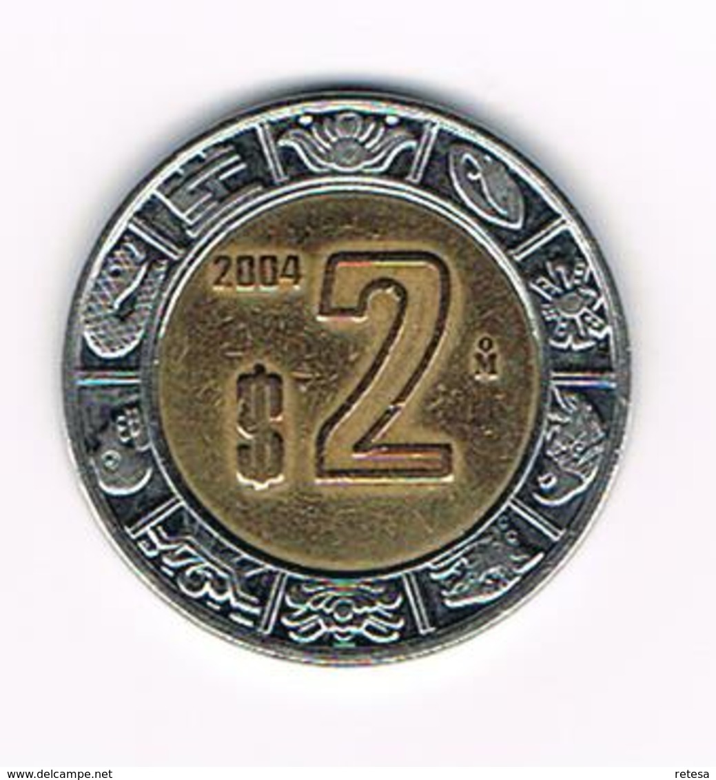 &  MEXICO  2  PESOS  2004 - Mexique