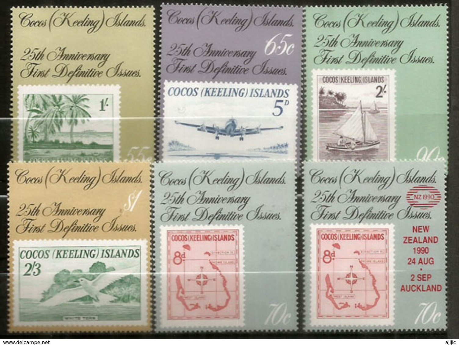 Timbres Sur Timbres,  6 Timbres Neufs **  Des îles COCOS. Côte 18,00 € - Cocos (Keeling) Islands