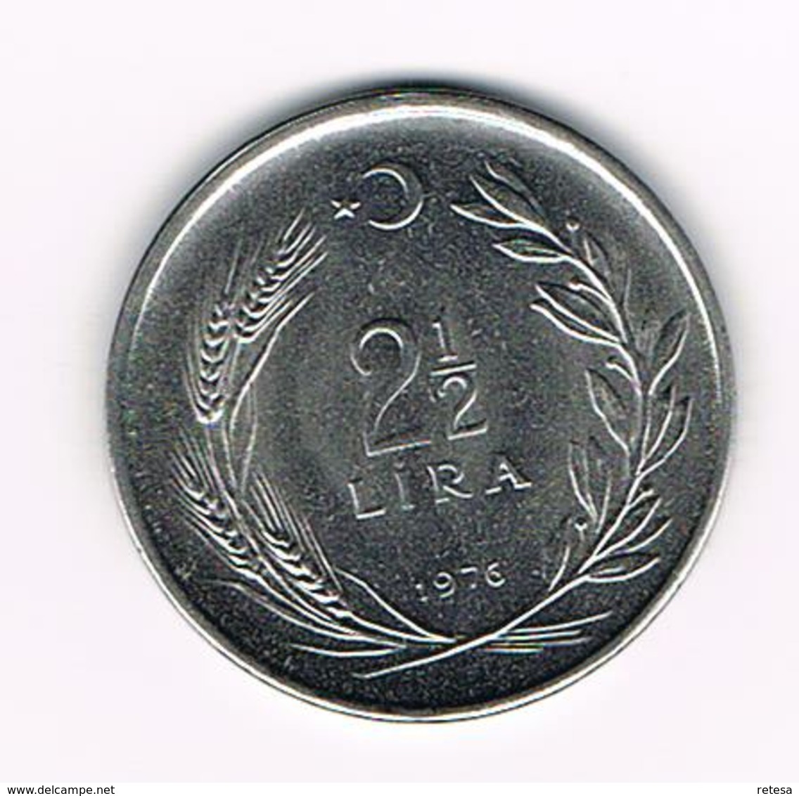 &   TURKIJE  2 1/2  LIRA  1976 - Turquia