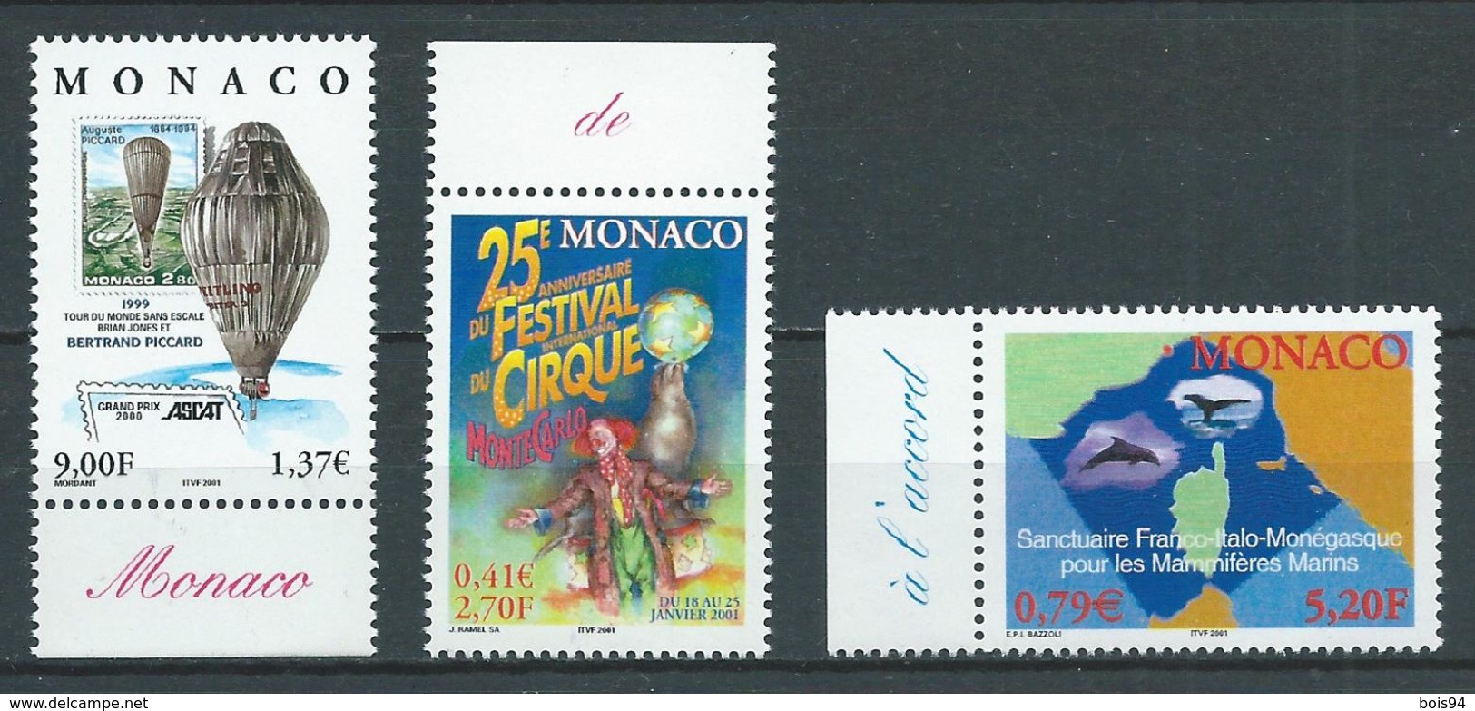 MONACO 2000.  N°s 2285 , 2286 Et 2287 . Neufs ** (MNH) - Nuovi