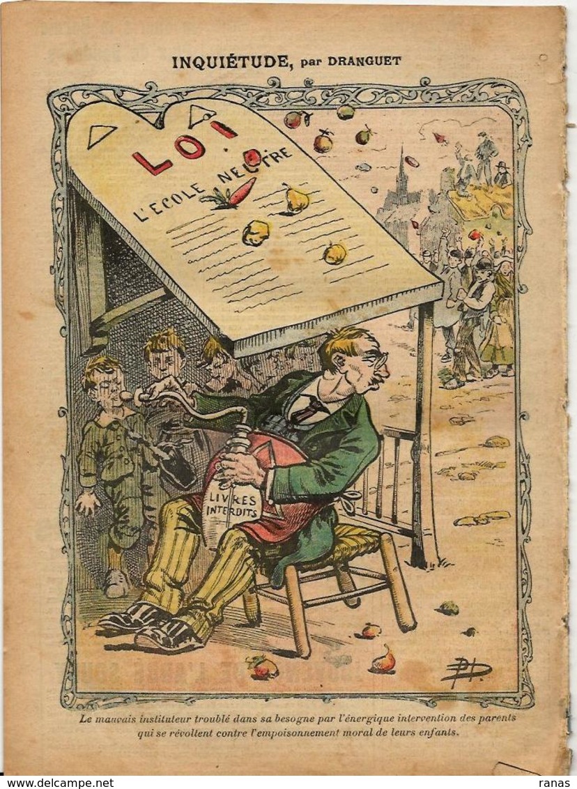 Franc Maçonnerie Maçonnique école Revue Le Pélerin N° 1719 De 1909 Satirique Caricature - Other & Unclassified