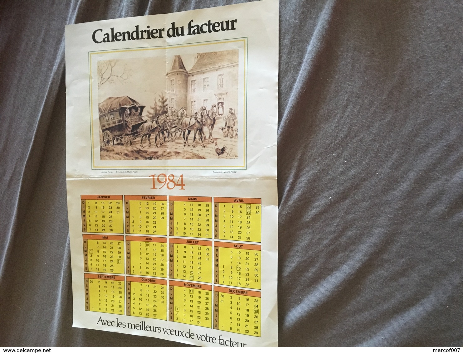 CALENDRIER DU FACTEUR 1984 - Grand Format : 1981-90