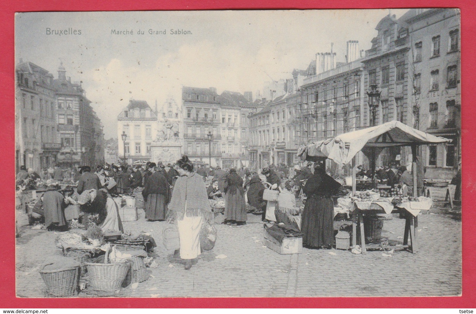Bruxelles - Marché Du Grand Sablon ... Superbe Animation - 1906 ( Voir Verso ) - Marchés
