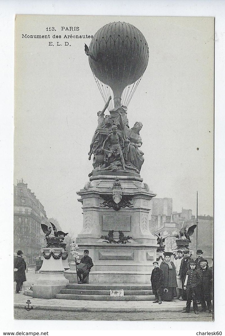 CPA - Paris - Monument Des Aéronautes - Statues
