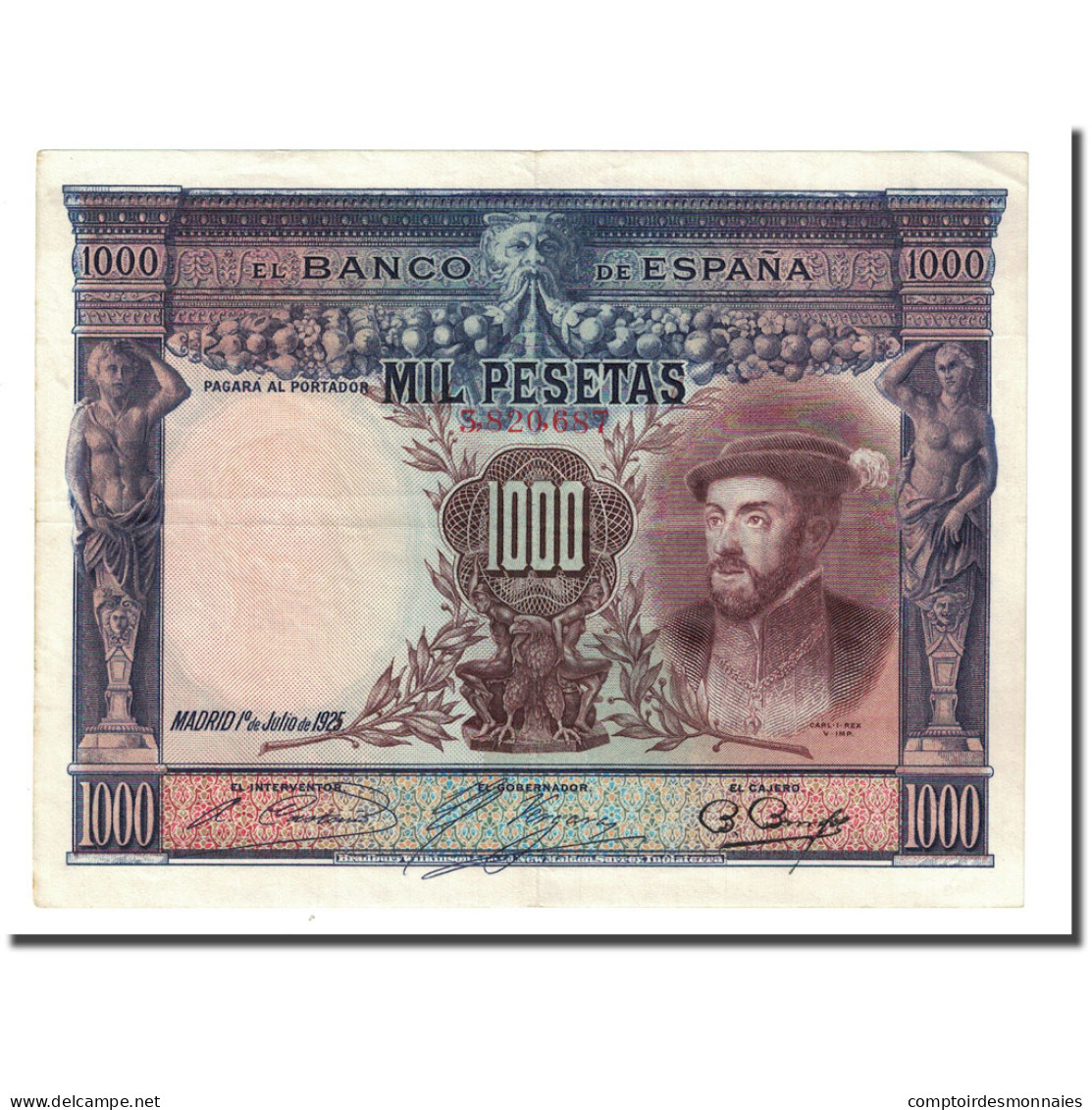 Billet, Espagne, 1000 Pesetas, 1925-07-01, KM:70c, SUP+ - 1000 Peseten