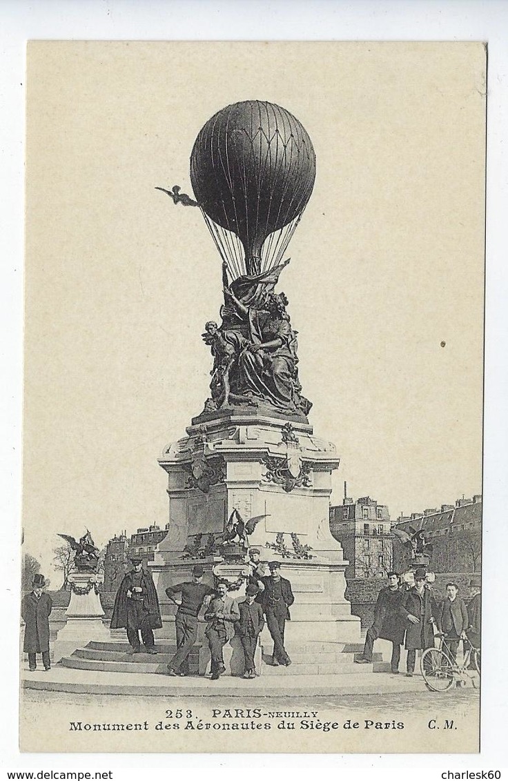CPA - Paris - Monument Des Aéronautes - Siège De Paris - Statues