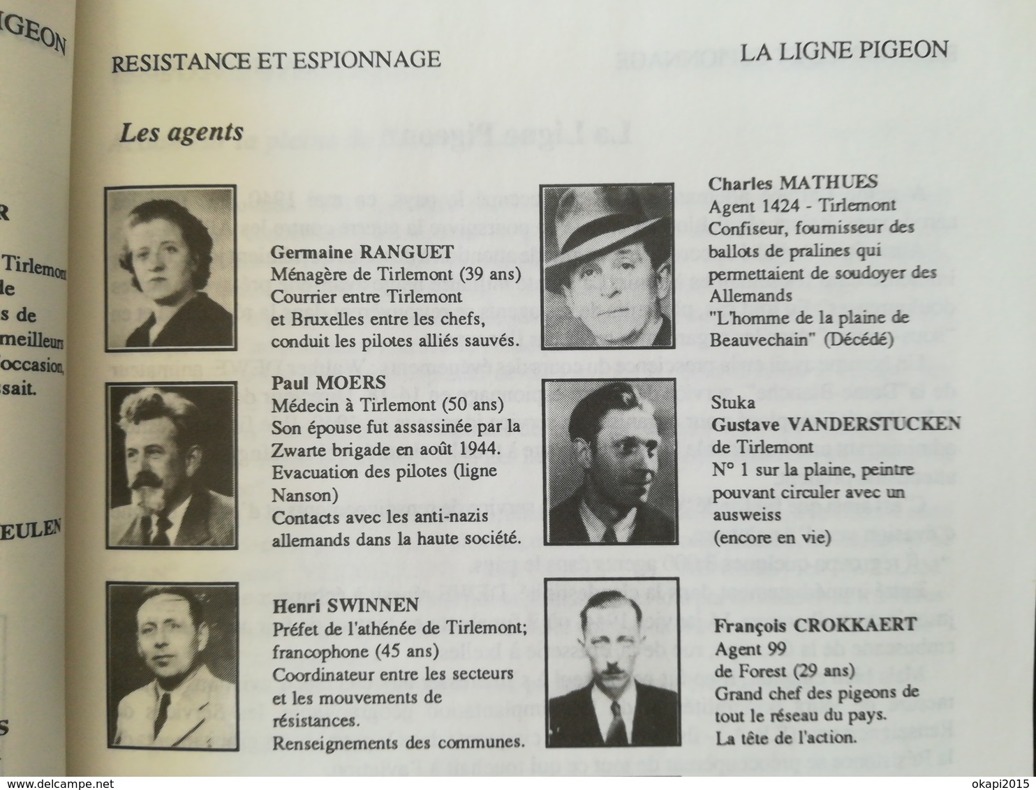 RÉSISTANCE ET ESPIONNAGE EN BRABANT WALLON BELGIQUE  LIVRE MILITARIA GUERRE 1939 - 1945 ANNÉE 1989