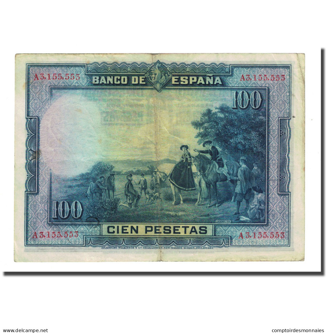 Billet, Espagne, 100 Pesetas, 1928-08-15, KM:76a, TB+ - 100 Pesetas