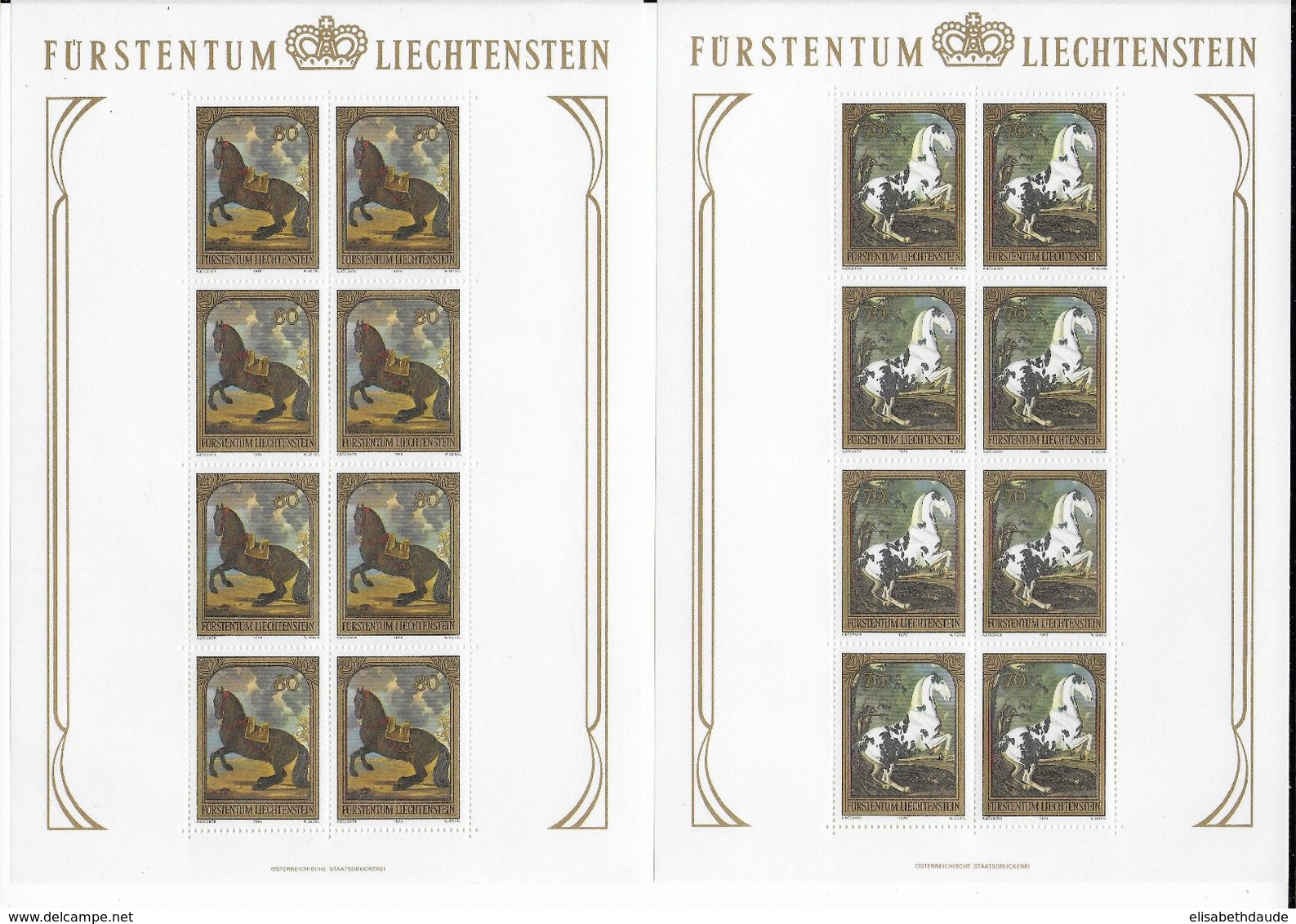 LIECHTENSTEIN - BEL ENSEMBLE De 18 FEUILLETS MARGES ILLUSTREES ** - VOIR DETAIL DESCRIPTION - COTE = 512 EUR. - Blocs & Feuillets