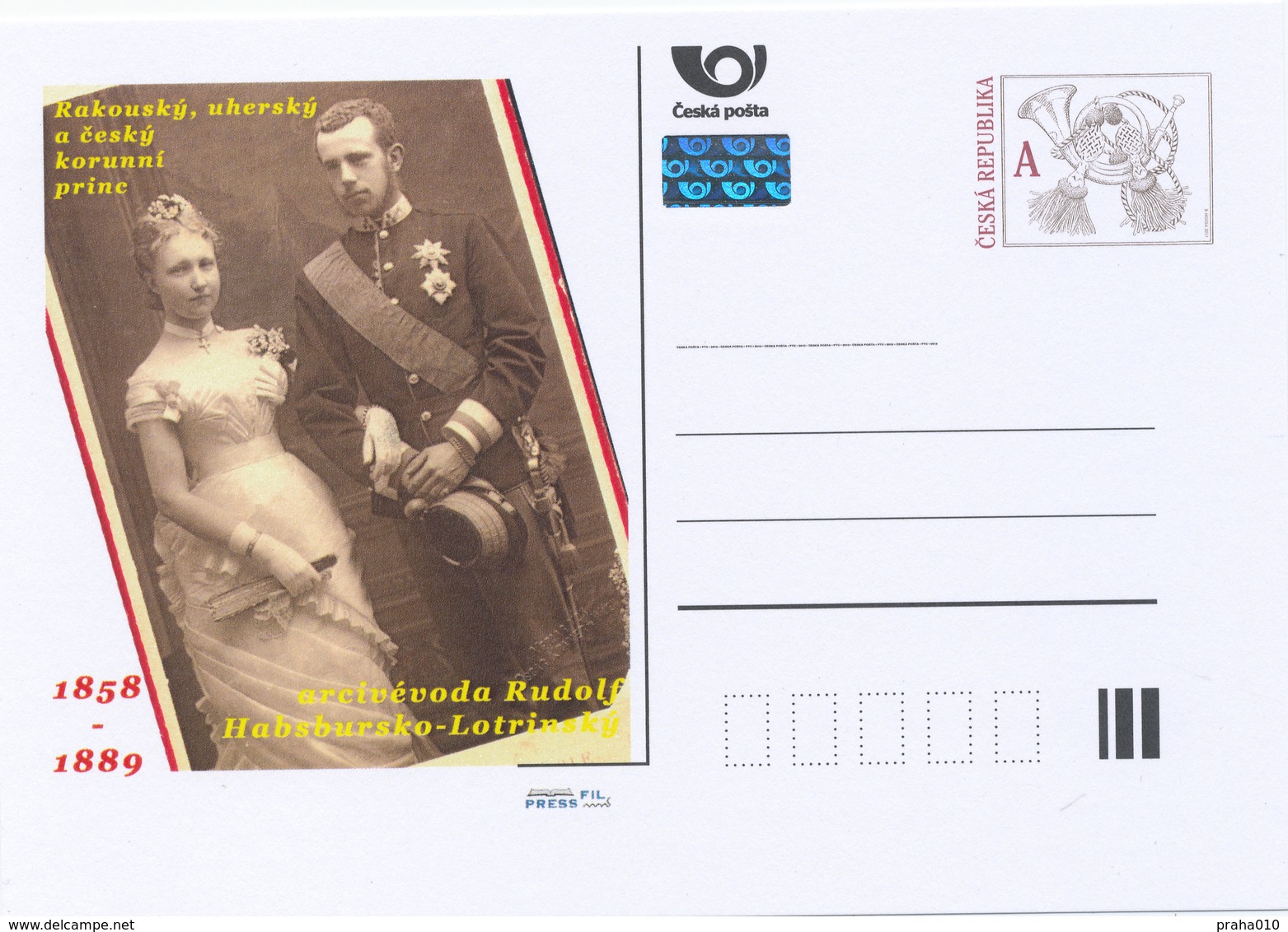 Tchéquie / Cartes Post. (Pre2014/04) Rudolf, Prince Héritier D'Autriche (1858-1889) Et Princesse Stéphanie De Belgique - Sobres
