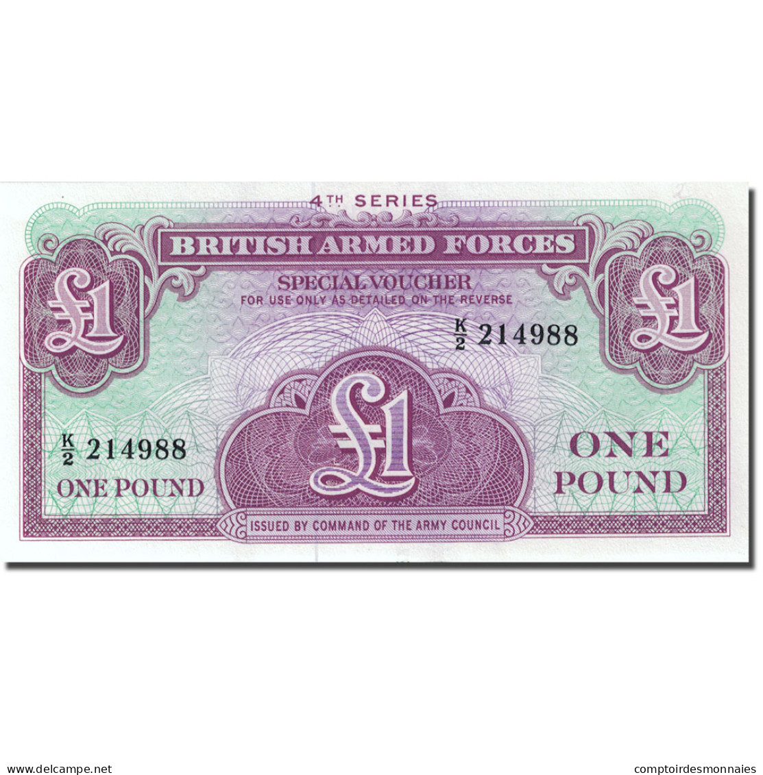 Billet, Grande-Bretagne, 1 Pound, 1962, KM:M36a, SPL - British Armed Forces & Special Vouchers