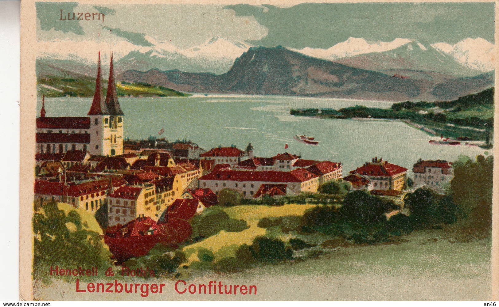 LENZBURGER CONFITUREN LUZERN -ADVERTISING-AUTENTICA 100% - Lenzburg