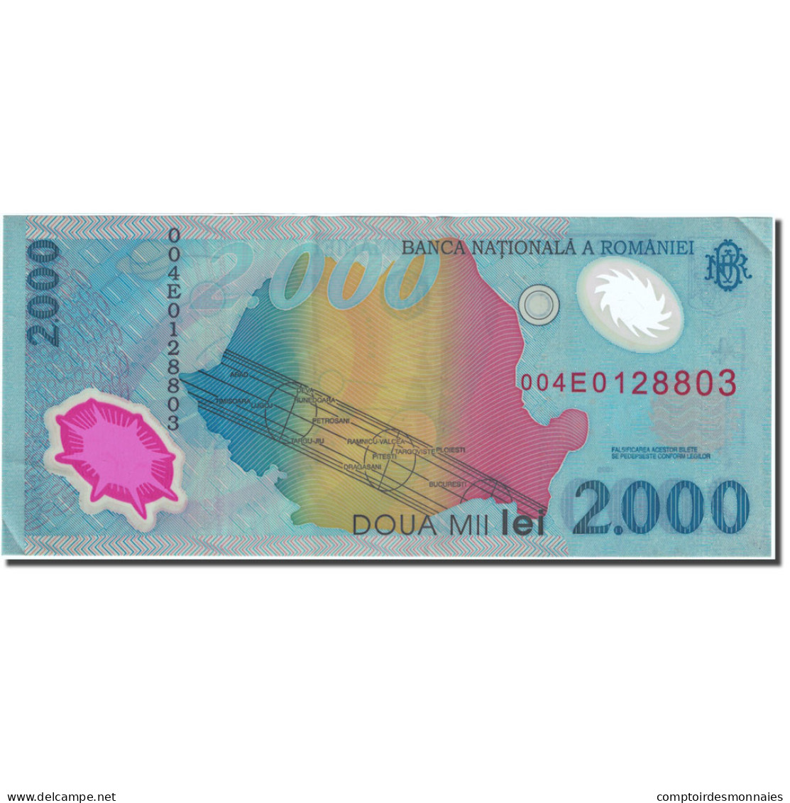 Billet, Roumanie, 2000 Lei, 1999, 1999-08-11, KM:111a, TTB+ - Roumanie