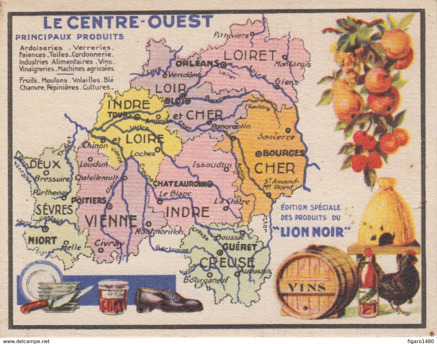 REGION / LE CENTRE OUEST - Cartes Géographiques