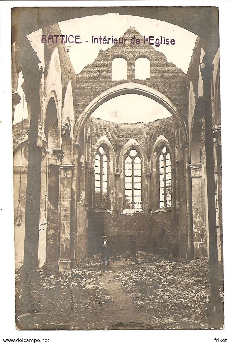 - 722 -   BATTICE   Interieur De L Eglise   Photo Carte - Herve