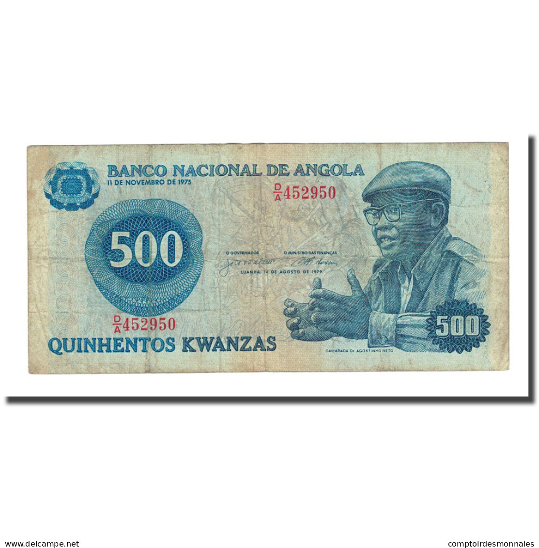 Billet, Angola, 500 Kwanzas, 1979-08-14, KM:116, TB - Angola