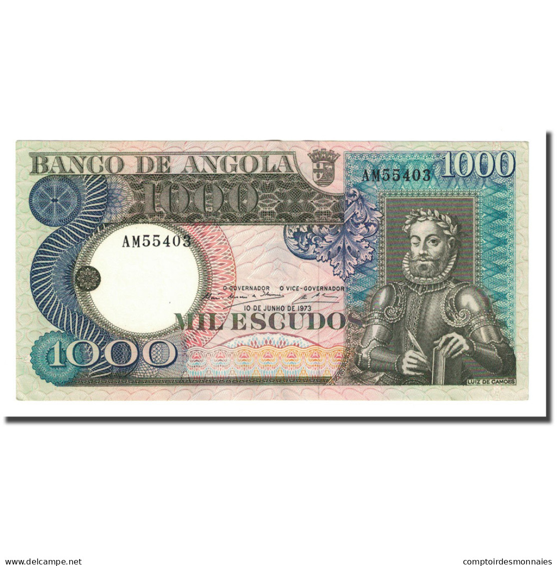 Billet, Angola, 1000 Escudos, 1973-06-10, KM:108, NEUF - Angola