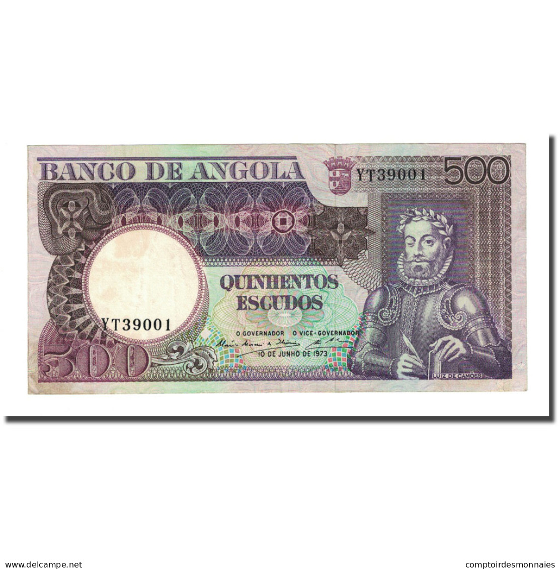 Billet, Angola, 500 Escudos, 1973-06-10, KM:107, SUP - Angola