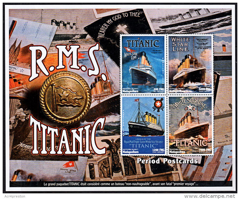 C5069 MALAGASY REPUBLIC (Madagascar) 1998,  Titanic,  MNH - Madagascar (1960-...)