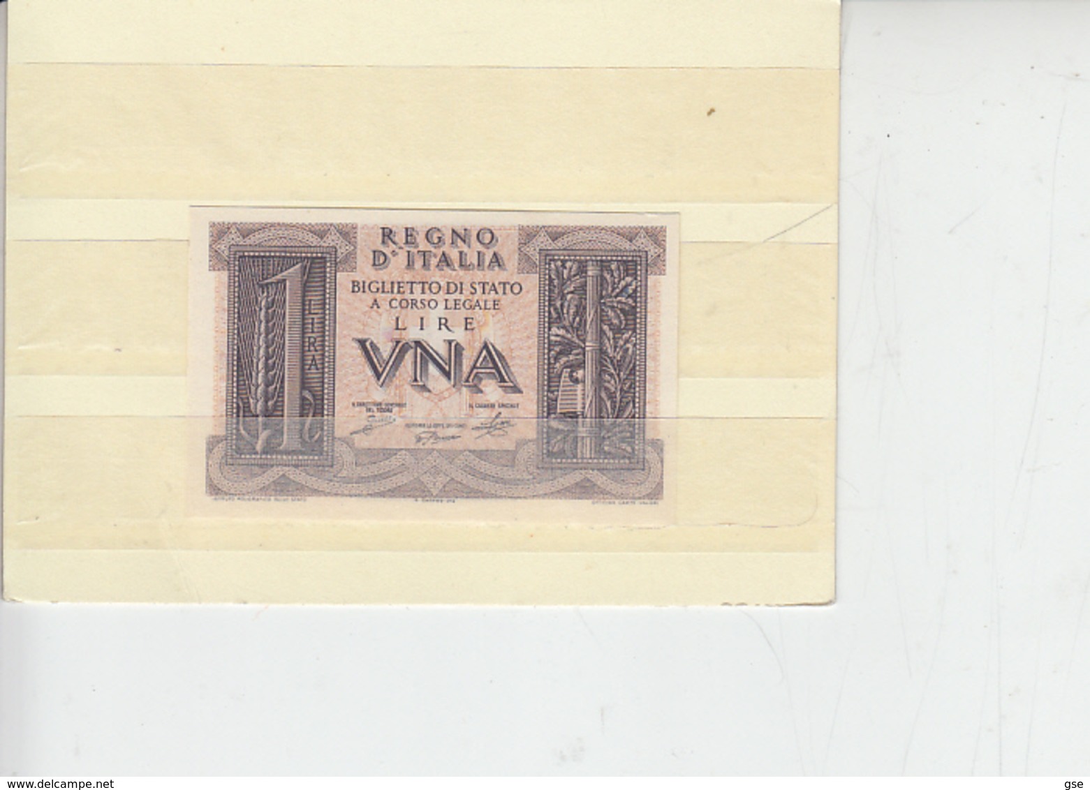 ITALIA   1939 - Biglietto Di Stato - 1 Lira - (FDS) - Regno D'Italia – 1 Lira