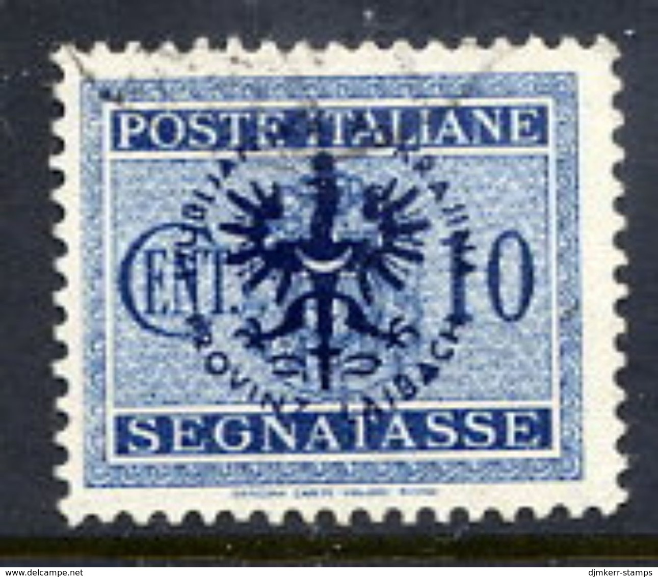 LJUBLJANA PROVINCE 1944 Postage Due 10 C. Used.  Michel Porto 2 - Besetzungen 1938-45