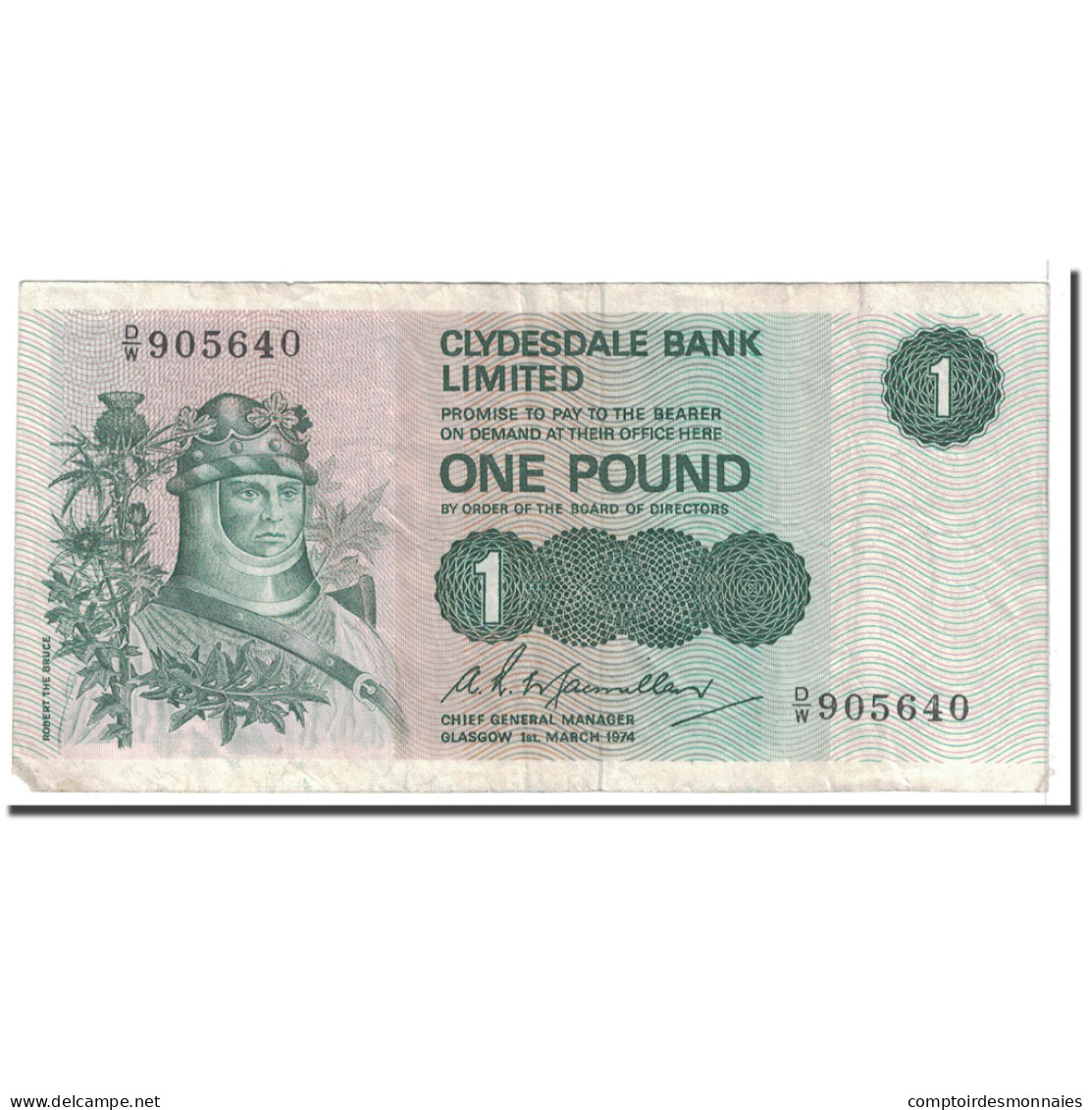 Billet, Scotland, 1 Pound, 1974, 01-03-1974, KM:204c, TB - 1 Pound